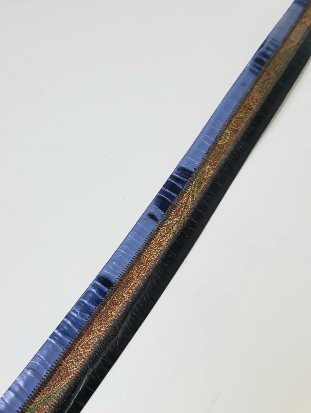 Etro Milano Made In Italy Paisley Striped Color Block Genuine Leather Belt